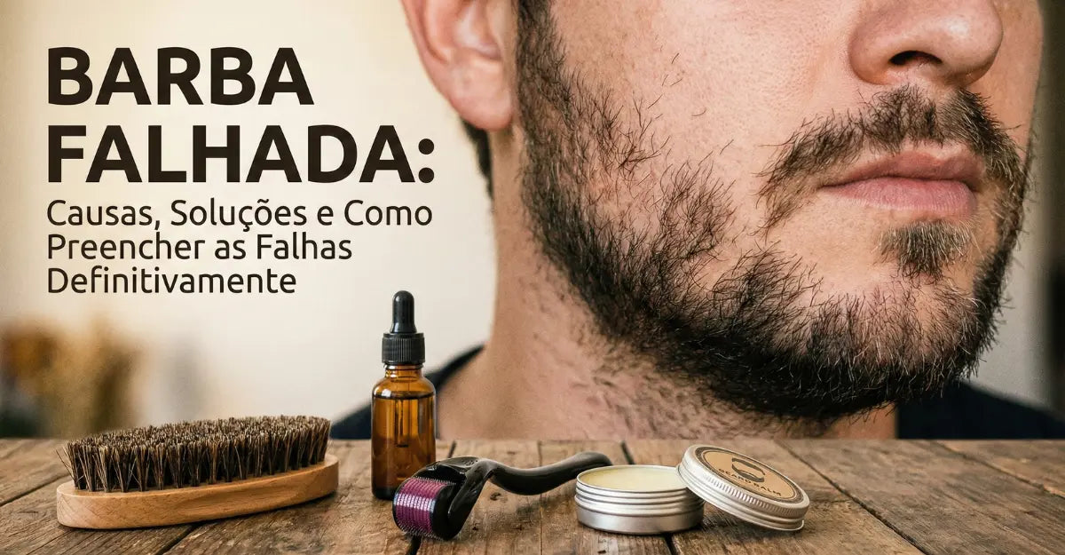 Capa do artigo 'Barba Falhada: Causas, Soluções e Como Preencher as Falhas Definitivamente'