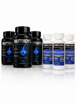 Combo com 3 frascos de Minoxidil Kirkland, 3 frascos de Nutridyl e aplicador, para 3 meses de tratamento